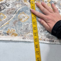 convington upholstery fabric cotton gray yellow floral louts 55×98 2.75yards