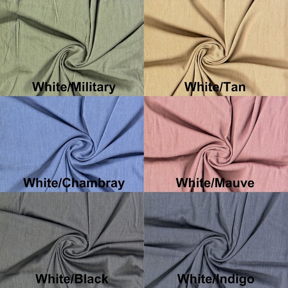Crepon Gauze Heather Fabric – Rayon Sewing Fabric, Soft Apparel, Crafts