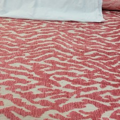 Designer upholstery remnants, velvet animal print, coral, 1.5 yards