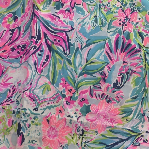 Lilly Pulitzer Cotton Poplin Fabric Multi Lillys Favorite Things 36″ x 57″