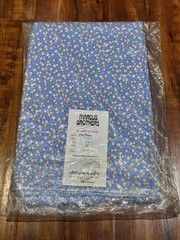 VTG Marcus Brothers Textiles Sample Cut 8187 Light Blue Flower Daisies – 5 Yards
