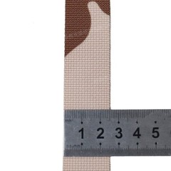 Desert Camouflage Webbing Non-elastic Edging Strips Bag Strap f DIY Width 2.5cm