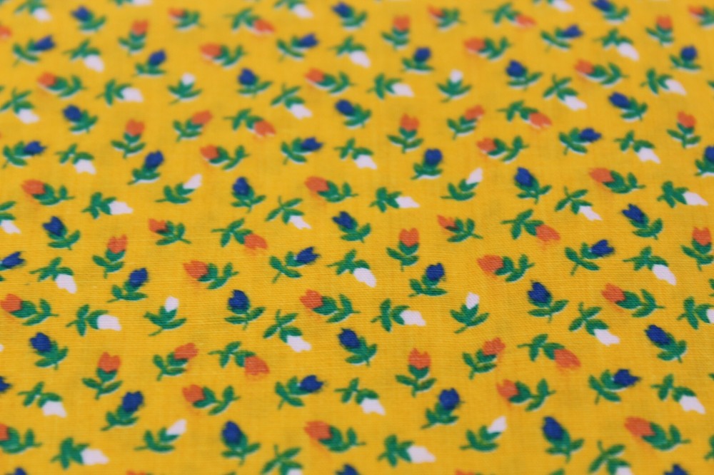 1930s Reproduction Fabric Cotton Quilt YELLOW Hues Tiny Flowers 42×1/2 yd CHOICE
