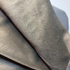 TinaKim Velvet Upholstery Fabric Herringbone Gray Brown 3 Yard Pre Cut Washable
