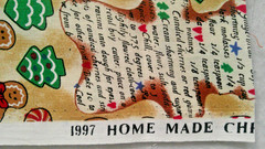 Fabric Benartex “Cookie Anyone” Recipe Tree Canes Gold Stars Ginger Men $3.95