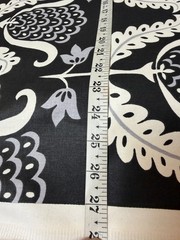 Fabric Lot 3 Yd 54 W Waverly Garden Party “One Wish” Floral Damask Black White