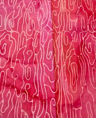 Tye Dye Pink Flowing Fabric one 17 x 20 inch piece 100% Cotton Free Shipping