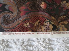 3439. Interior FLORAL Polished Cotton DRAPERY UPHOLSTERY FABRIC-54″ x 1-7/8 yds