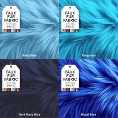FabricLA Shaggy Faux Fake Fur Fluffy Fabric by the yard | Artificial Art & Craft