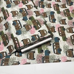 1 Yard 3 Wishes Touch of Spring Wagoneer in White Beth Albert Cotton Fabric BTY