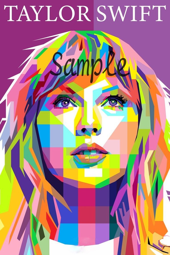 Taylor Swift – Fabric Art Quilt Block – Music – Cotton -6 3/4″ x 10″ – 24997