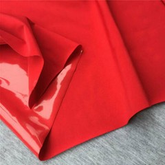 Elastic Faux Leather Fabric Shiny Wet Look Stretch Sewing Material Shiny Cloth
