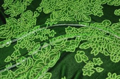 3.1 yd/ Vintage Mulberry Silk Velvet Devore Fabric Luxury Uzbek Oriental Textile