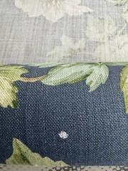 COLEFAX AND FOWLER CURTAIN FABRIC DESIGN Yvette 3.5 METRES NAVY BLUE 100% LINEN