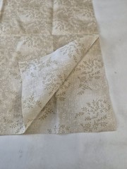 Neutral Vine Leaf Cotton Fabric 17×32 Beige Cream Quilting Craft Sewing Piece