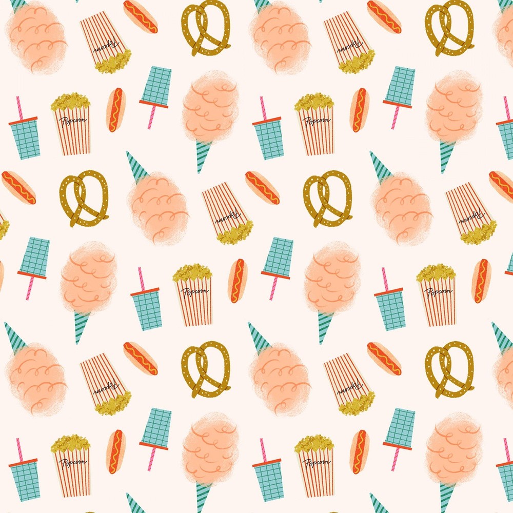 1/2 Yard Fabric – Ticket to Ride | Pearl Snacks by Faye Guanipa for Dear Stella