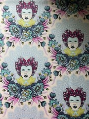 TULA PINK ELIZABETH 16Th CENTURY SELFIE~SKY(BLUE)~ONE YARD~OOP~VHTF