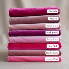Stretch Velvet Fabric Pink Soft Plush Velour 4 Way Stretch 58 Inch Wide