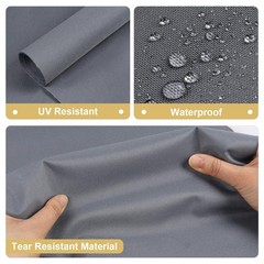 Waterproof 600D Canvas Fabric with PU Backing – 60″x80″ Gray Marine Material