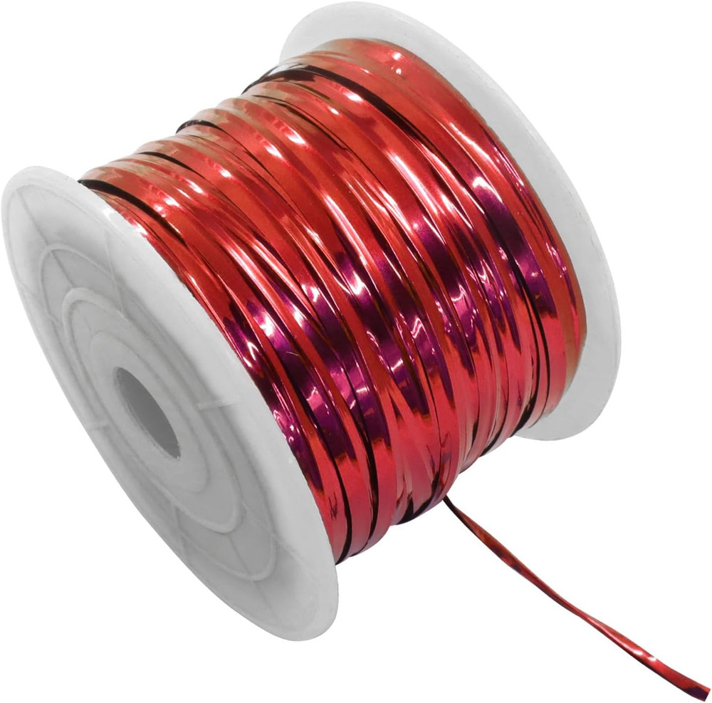 100 Yards Metallic Twist Ties Roll Red 4mm Plant Garden Bag Craft Wrapping