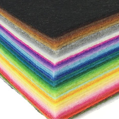 42Pcs Felt Fabric Sheet 4″X4″ Assorted Color DIY Craft Squares Nonwoven 1Mm Thic