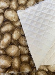 Potatoes Quilted Fabric For Sewing, Home Decor, Crafts 58” X 42”