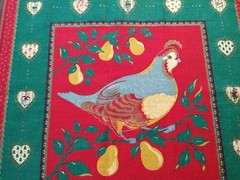 Partridge in a Pear Tree 12 Twelve Days of Christmas Pillow Square panel 18×20