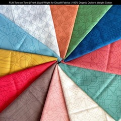 1/2 Yard – Frank Lloyd Wright | March Balloons – Water Tonal Blender