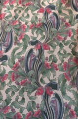 Fabric 2.3 Yd Hoffman International Windsor Collection Leaf With Gold Vintage