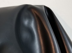 Black synthetic vegan faux leather upholstery headboard fabric NAT LEATHERS