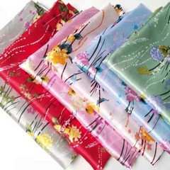 Satin Fabric 58″Wide By Yard Silky Charmeuse Material Floral Satin Fabric Scarf