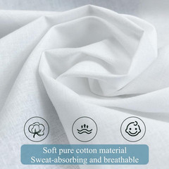 24-Pack White Cotton Bandanas for Tie Dye, 22X22 Inch Solid White DIY Blank Hank