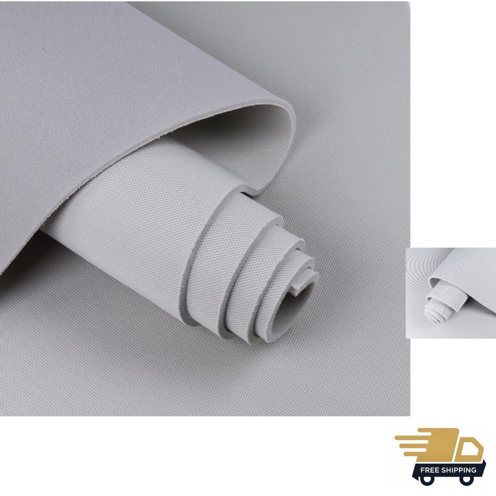 High-Elastic Foam Backing Headliner Fabric 96″x60″ – Light Gray Auto Upholstery