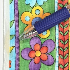Boho Bugs Flowers Stripes Giggles Hoffman International Cotton Fabric 28″ L READ
