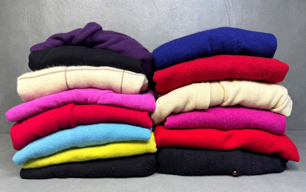 Lot of 14 100% Cashmere Sweaters Cutter Fabric Crafters Repurpose
