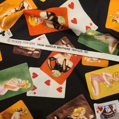 Poker Pin-Ups Playing Cards Fabric By Marcus Brothers Textiles 1 Yd