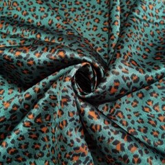 1yard X 1.48meter Africa Leopard Satin Fabric Scarf Gown Pyjamas Material Lining