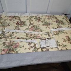 Kravet Couture Yates Floral Color Beige Scraps Appx 1+ Yd – 2.22 Lbs