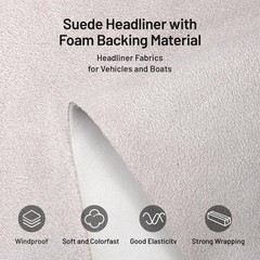 54″L x 60″W Grey Auto Headliner with Tubed Packaging – Easy Installation
