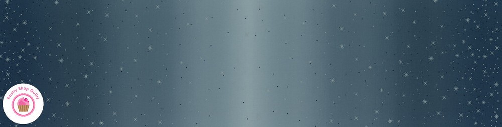 Moda OMBRE FAIRY DUST Navy Blue 10871 321M Metallic Stars V & CO Quilt Fabric
