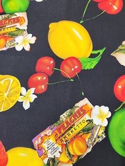 Alexander Henry Fabric Amaretto Fruit Cherries Lemons Cotton 1 Yard 10 Inches