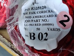 50 Yards RED 500d Nylon Cordura Urethane Coated Waterproof Fabric 60″ Wide