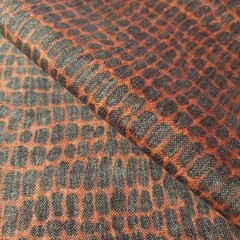 Orange Gray Upholstery Fabric | Textured Animal Print | 54″ By The Yard