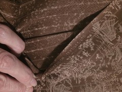 VTG CHINOISERIE Soverign Textiles Fabric Brown/Cream/Sewing/Craft/Home/44″/BTY