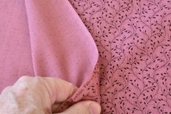 35″ Long, Vintage, Dark Burgundy Calico on Dusty-Rose Cotton, RJR, Beyer, P9611