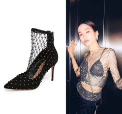 1 Yard Fishnet Fabric Diamante Crystal Rhinestone Trim For Clothes DIY Accessory
