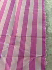 Thai Handmade Silk Fabric, Pink Striped, New Without Tags, 40”W x 3.75 Yards