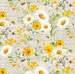 Timeless Treasures You Are My Sunshine Daisy Flowers Cotton Fabric by the Yard