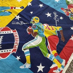 Vintage 1970s NFL Football Players Fabric 36” Wide 4.25 Yards