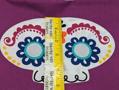 Halloween Masks New Fabric “Day of the Dead” Colorful Purple Cotton Approx 2 Yds